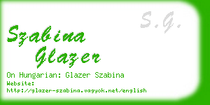 szabina glazer business card